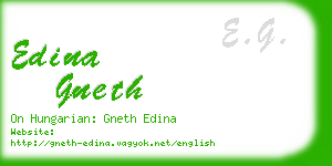 edina gneth business card